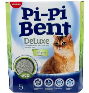 Наполнитель Pi-Pi Bent DeLuxe Fresh grass, Пи-пи-бент