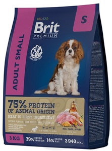 Brit Premium by Nature Adult S производство Россия,  Брит Премиум 1 кг