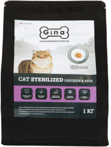 Gina Cat Sterilized с курицей и рисом, Джина