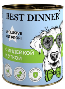 Best Dinner Exclusive Vet Profi Hypoallergenic индейка и утка, Бест Диннер