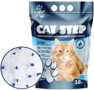 Кэт Стэп силикагелевый наполнитель Arctic Blue, Cat Step