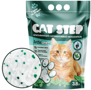 Cat Step силикагелевый наполнитель Arctic Fresh Mint, Кэт Степ