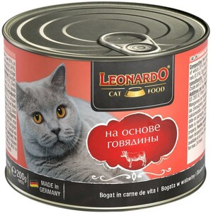 Леонардо консервы для кошек с говядиной, Leonardo 