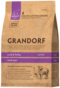 Grandorf Ягнёнок с индейкой для собак крупных пород, Грандорф 3кг+3кг
