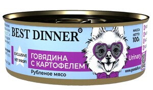 Best Dinner Exclusive Vet Profi Urinary Говядина с картофелем, Бест Диннер