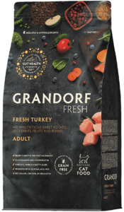 Grandorf Fresh Индейка с бататом для кошек, Грандорф Беззерновой корм с живыми пробиотиками 2 кг