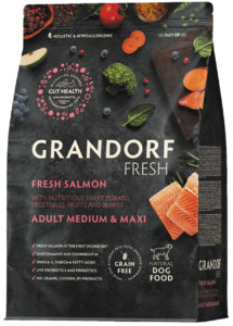 Grandorf Fresh Филе лосося с бататом для собак средних и крупных пород, Грандорф