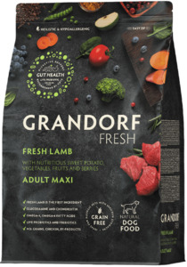 Grandorf Fresh Мясо ягненка с бататом для собак крупных пород, Грандорф