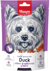 Wanpy Dog кости из сыромятной кожи с утиным мясом, Ванпи Дог