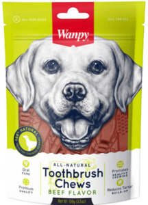 Wanpy Dog Лакомство для собак Зубные щетки со вкусом говядины, Ванпи Дог 100 г