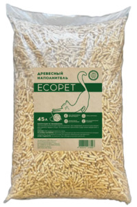 Ecopet древесный наполнитель, Экопет 45 л