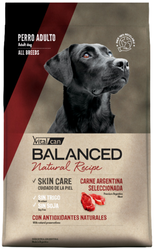 Vitalcan Balanced Dog Adult Natural Recipe с отборной Аргентинской говядиной, Виталкан