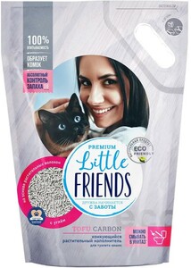 Наполнитель Little Friends Tofu Carbon, Литл Френдс