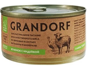 Grandorf Lamb&Turkey консервы, Грандорф 185 гр