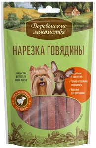 Деревенские лакомства Нарезка говядины для собак мини-пород 60 г