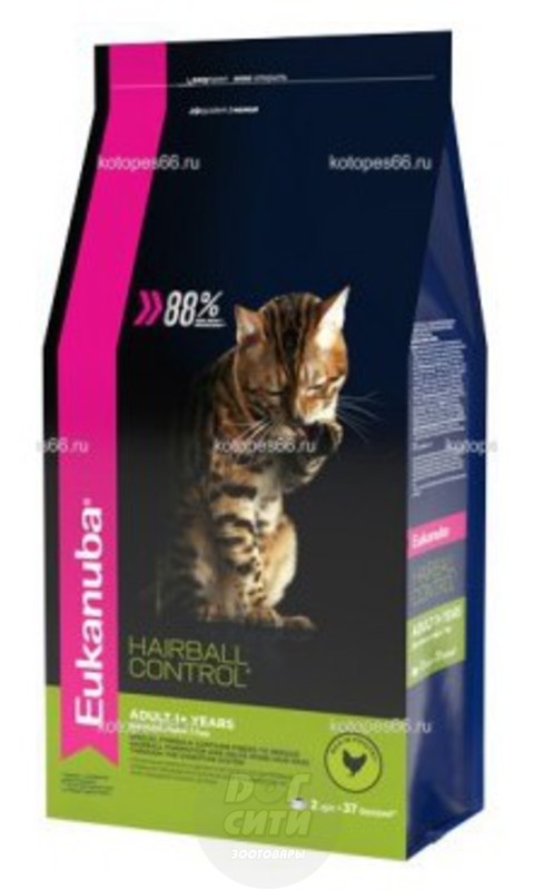 Eukanuba Cat Adult Hairball, Эукануба